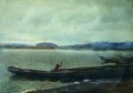 ボートのあるヴォルガ川の風景 1870年 イリヤ・レーピン